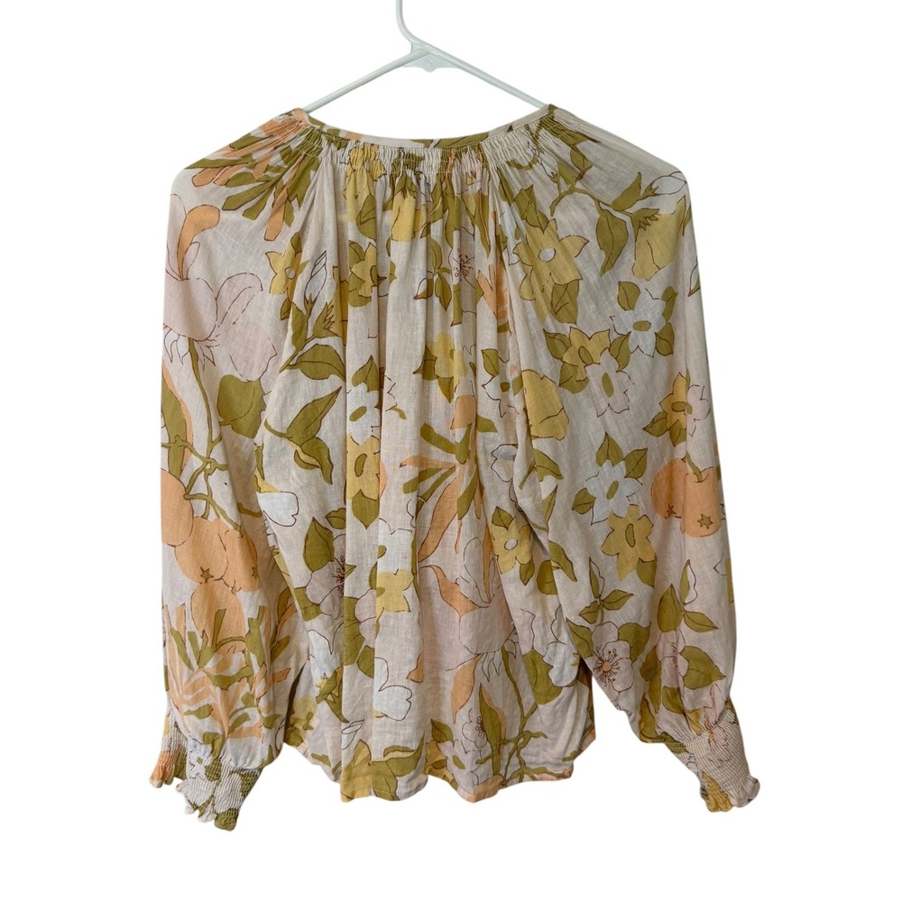 Rails Mariah Citrus Floral Linen Blend Button Down Blouse Medium 200-684-2665 - Picture 8 of 9